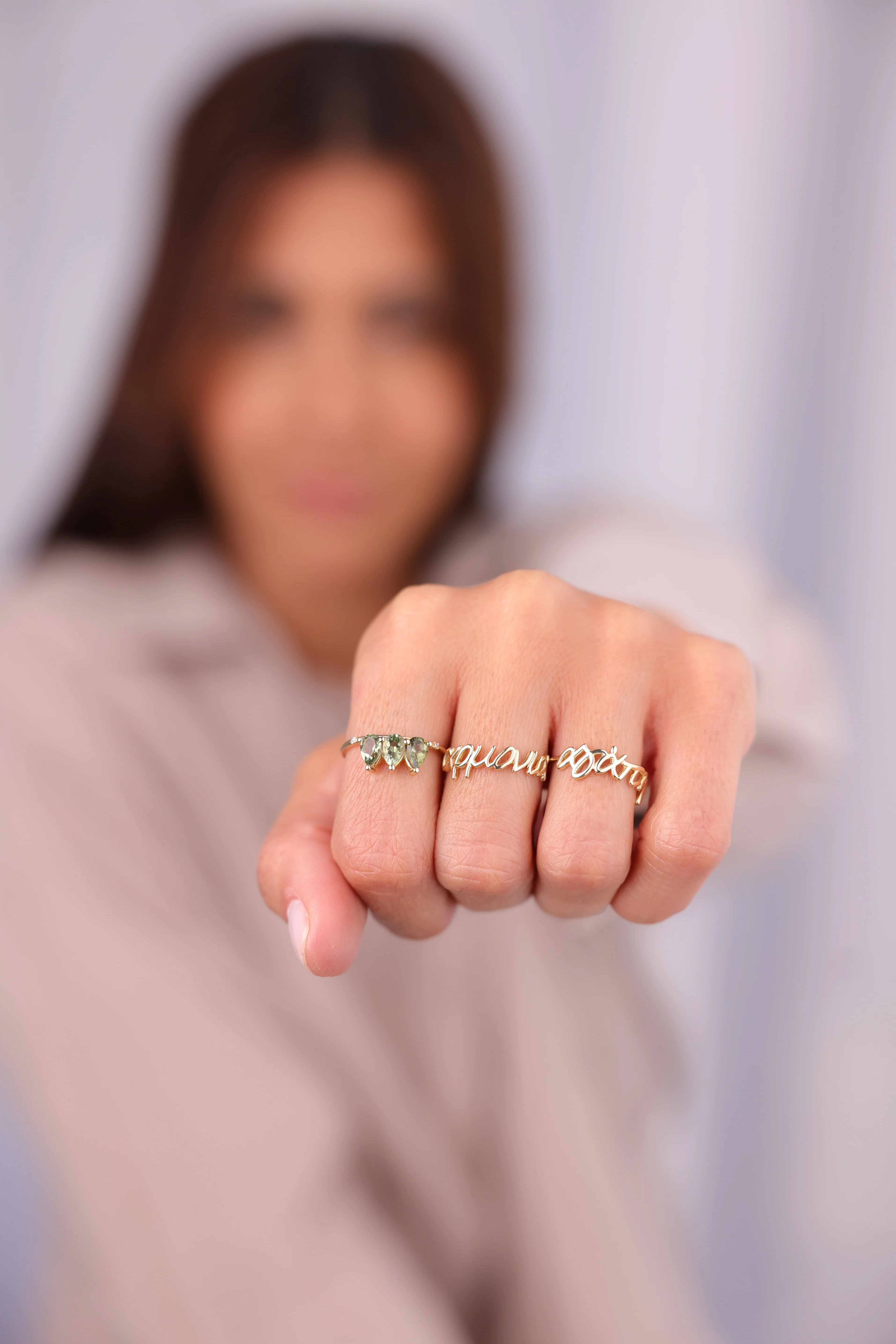 14K Gold “αγάπη” Ring - Image 5