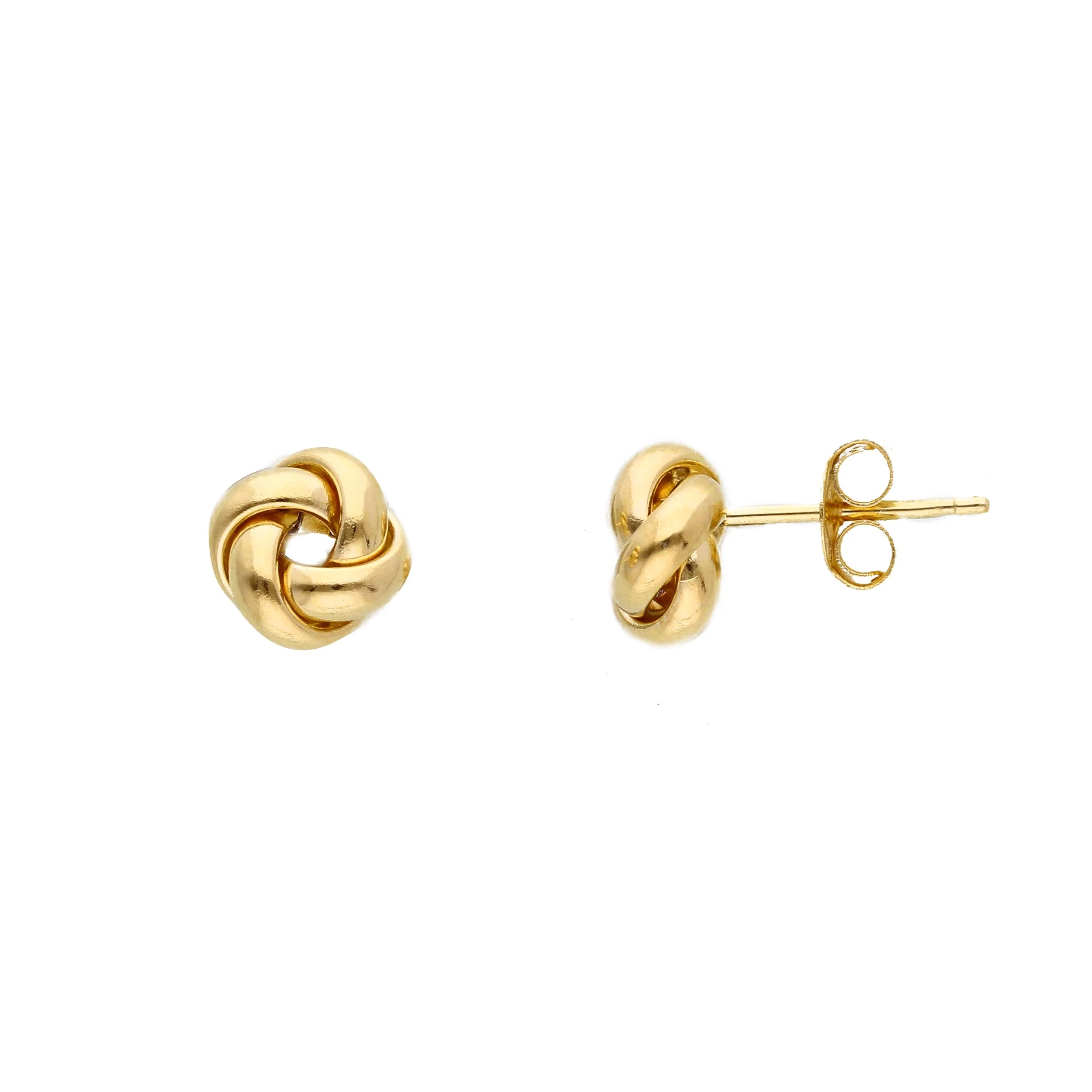 14K Gold Knot Stud Earrings