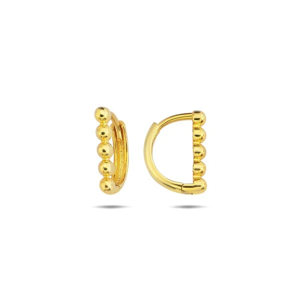 9K Gold Bubbly Line Hoops
