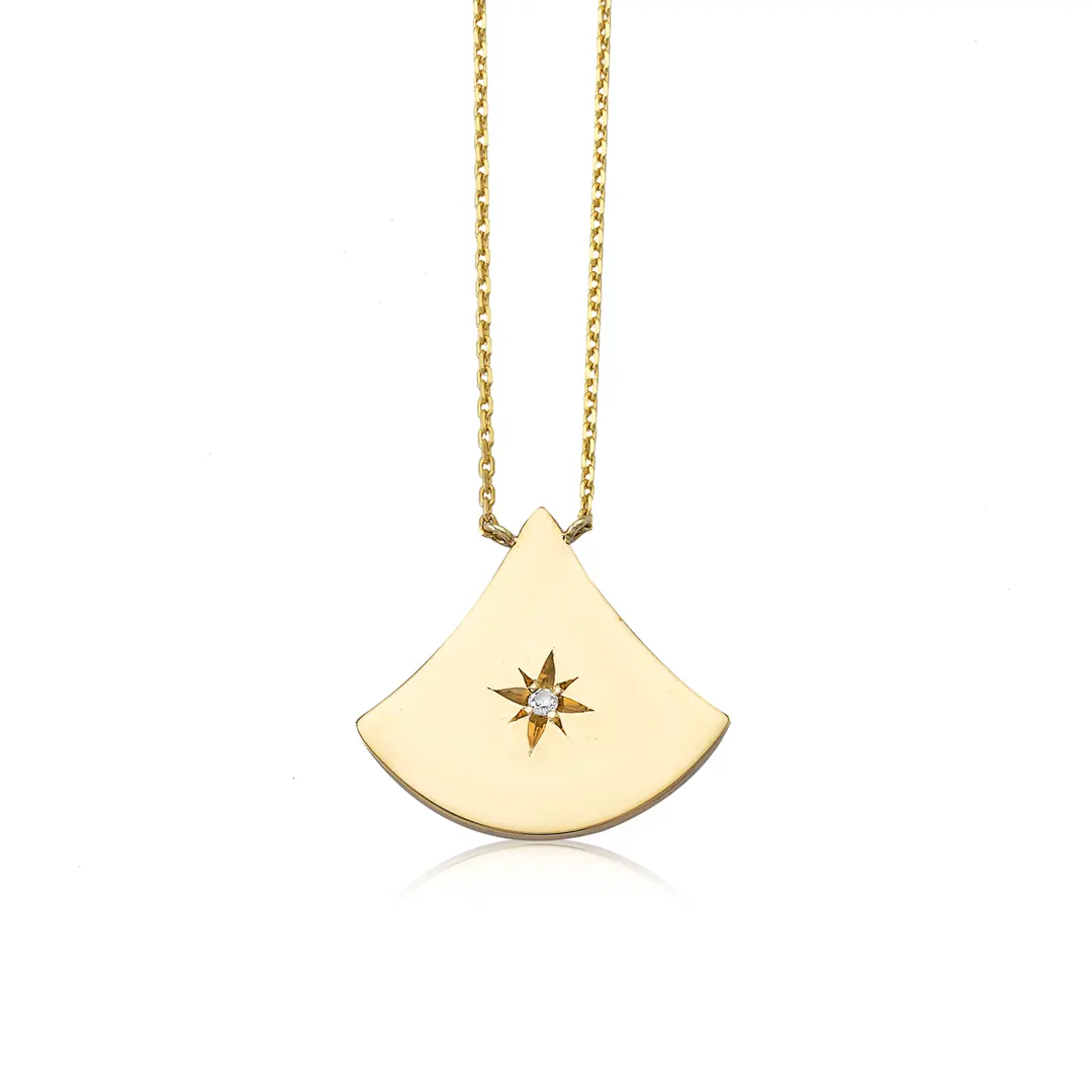 Almost Triangle Diamond Star Necklace (big) - Image 2