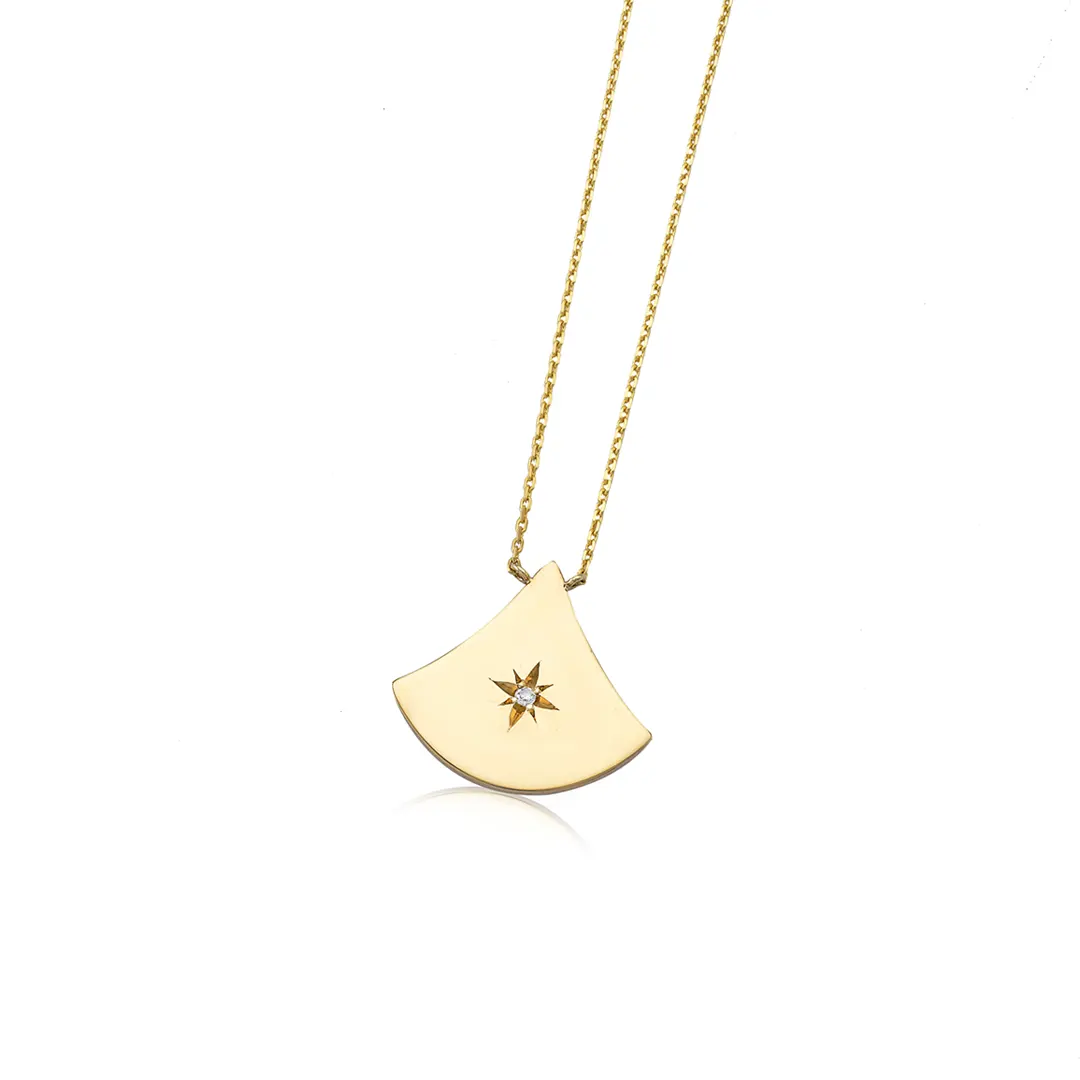 Almost Triangle Diamond Star Necklace (big) - Image 3