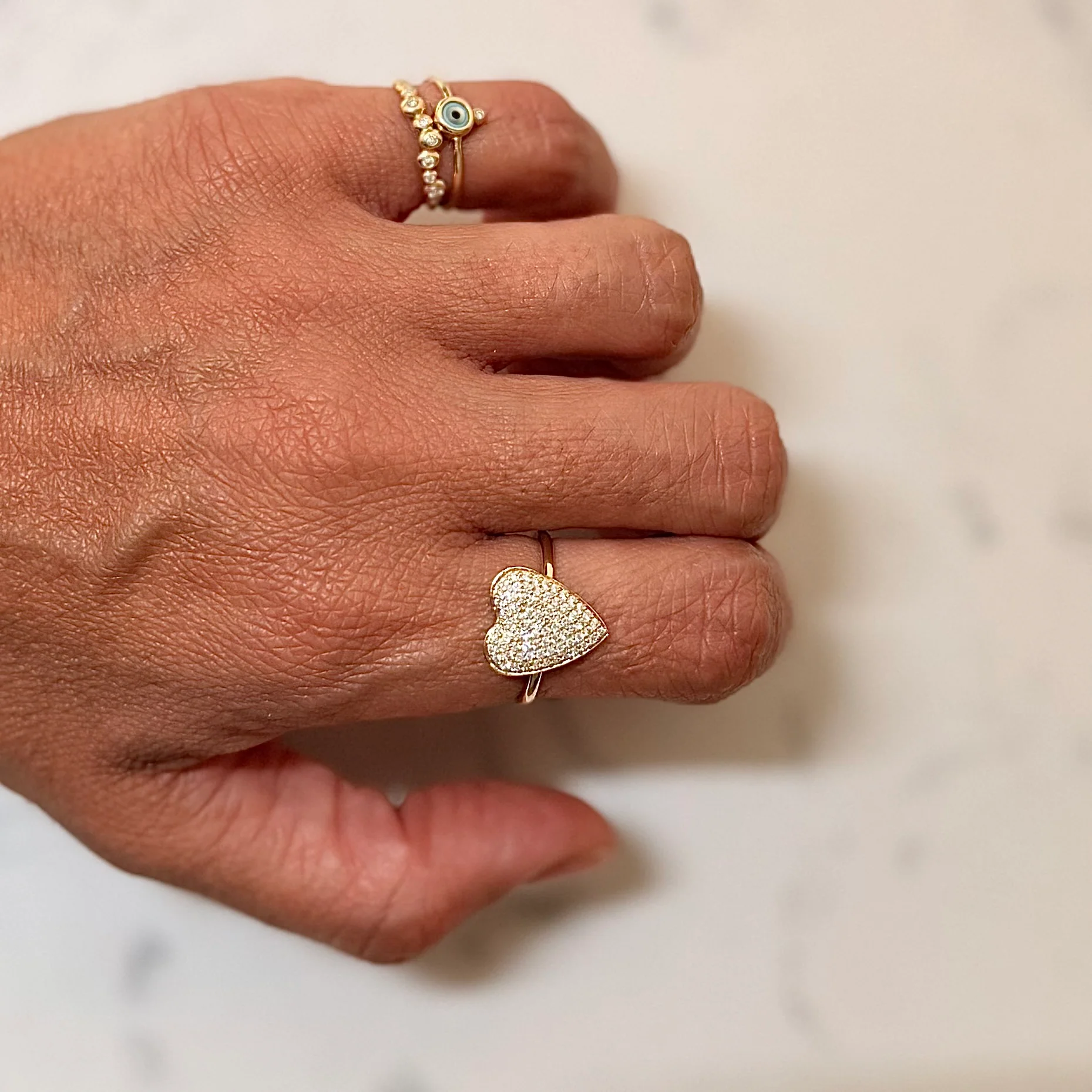 Pavé Heart Ring - Image 4