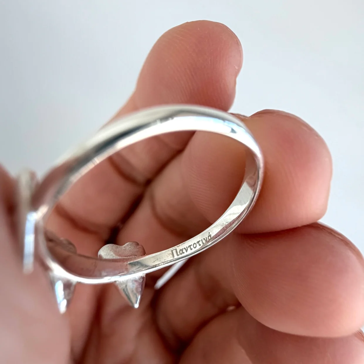 Silver Diamond Triple Heart Ring - Image 3